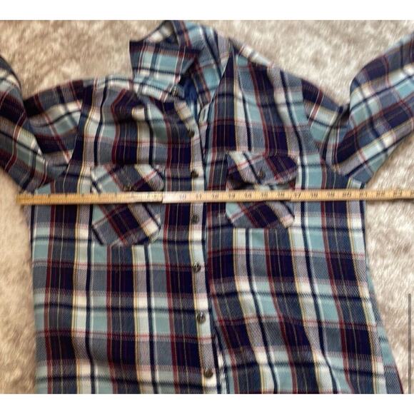 Vintage Sears brand plaid flannel button up SZ M - Picture 4 of 5